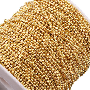 Vente directe d'usine bricolage 316L acier inoxydable 18K PVD plaqué or Anti-ternissement perle chaîne rouleau pour la fabrication de <span class=keywords><strong>bijoux</strong></span> matériel en laiton - Product Image 6