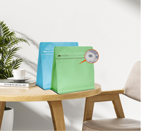 Bolsa Universal para Granos de Café, Octogonal, Sellada, de Grado Alimenticio, Autoportante, con Cierre Ziplock y Válvula, de Aluminio, para Supermercados