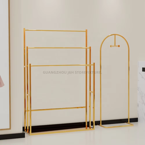 Nhà Máy Mới Thời Trang Quần Áo Cửa Hàng Hiển Thị Đứng Chất Lượng Tốt May Mặc Hiển Thị Đứng Thiết Kế Kim Loại May Mặc Quần Áo Giá - Product Image 4