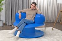 Bestway 75138 Mod Pod Chaise à Air Gonflable Canapé Gonflable Simple 1.12 m X 1.12 m X 70 cm