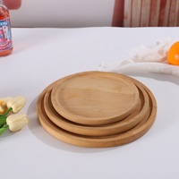 Peralatan makan bulat kayu desain Modern, Set cangkir kopi dengan piring kayu dasar Pot bunga Anti bocor dan nampan Anti panas