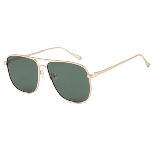 Unisex Pilot <b>Sunglasses</b> Full Rim Rectangle Metal <b>Frame</b> UV400 Protection Adult Outdoor Activities - Product Image 1