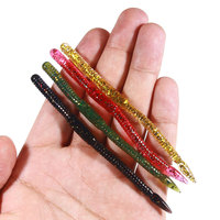 10.5CM 1.8G 10 pièces/sac corps mince doux Wobblers appâts de pêche ver appâts de pêche pagaie queue Shad leurre nouveau TYPE appât souple