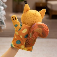 Marionnette à main personnalisée en peluche douce, animaux en peluche, marionnettes à main, écureuil 28 cm pour les tout-petits et les enfants
