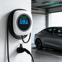 Borne de recharge murale ICE61851 22 kW, modèle C3, triphasée, écran TFT, chargeur AC pour véhicules électriques