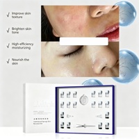 Perawatan Penghalus Pori Terbuka, Kit Pengelupasan Eksfoliasi, Spons Terhidrolisis Spongilla Spicule, Terapi Bio Microneedling, Set Bubuk & Serum