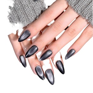 30 Pièces d'ongles en plastique pour enfants, style français, longue durée, avec décorations 3D Lapin, Dauphin, Fraise - Product Image 2