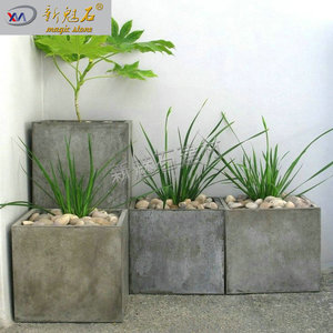Nuevo macetero cuadrado de hormigón GRC Magic Stone, tamaño personalizado para plantar en jardín o balcón - Product Image 3