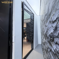 Wazzor Factory Precio al por mayor Sala de estar Insonorizada Vidrio eléctrico Perfil de aluminio Centro Pivotado Ventanas de apertura