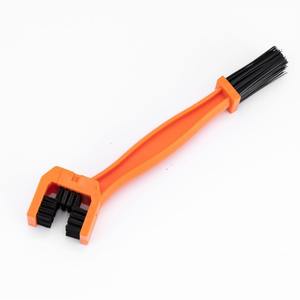 Cepillo limpiador de cadena multifunción naranja para bicicleta, motocicleta, rueda libre y dientes de plato con mango de ABS - Product Image 1