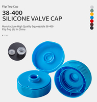 Bouchon à vis personnalisé en PP de qualité alimentaire 38-400 avec distributeur de sauce à clapet et valve en silicone, pour bouteilles en plastique