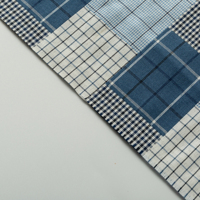 Tissu réversible double face à carreaux, tissé double couche, pour chemises et robes, en fil teint