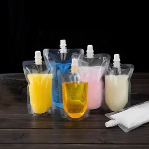 Custom Plastic Bag with Logo Spout Juice BOPP Packaging Bag Pouch Reusable Juice Drink Spout Pouch Liquid Standing Up Pouch