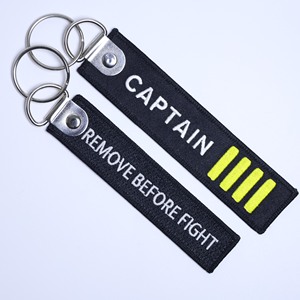 Flight Custom Embroidery Keychain logo <strong>Key</strong> Tag <strong>Key</strong> Ring Custom Jet Tag <strong>Key</strong> Chains Fabric Woven Brand <strong>Label</strong> Woven Wholesale - Product Image 2