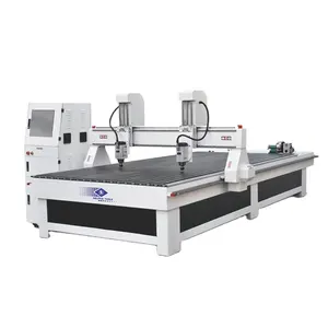 Mesin Router kayu CNC HF1825-2Y merek bermanfaat mesin penggilingan Router kayu CNC dua kepala Router CNC pertukangan kayu