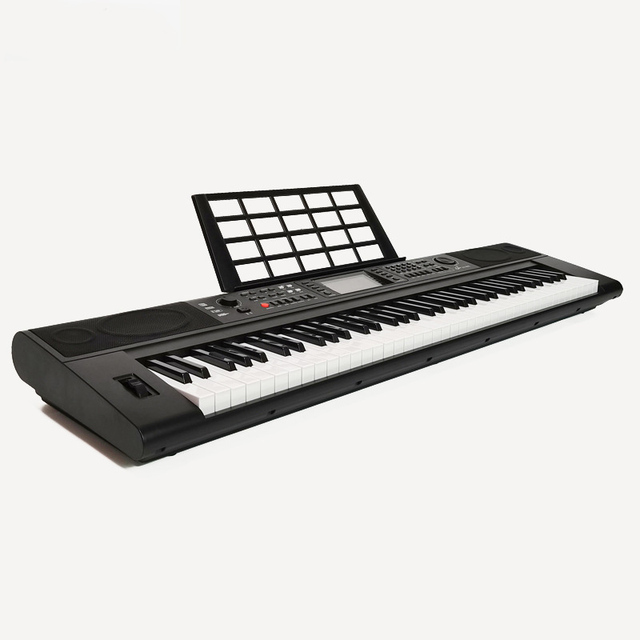 73-Key Folding Electronic Keyboard Portable Digital Organ Piano with Power Transmitter for Beginners Plastic Charging Feature