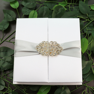 Boîtes en soie pour emballage, cartes d'<span class=keywords><strong>invitation</strong></span> enroulées avec ruban et boucle, décoration en tissu, invitations pour mariages de luxe - Product Image 5