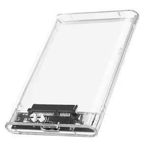 2.5 pouces Transparent Hdd Ssd Case Sata Iii à Usb 3.1 boîtier de disque dur prise en charge 6tb Mobile externe Hdd pour ordinateur portable Pc