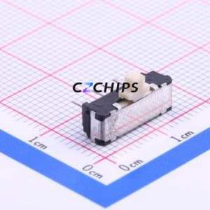 SSSS91B900 Slide Switch Through hole Component (THT) Switch Single Pole Three Throw Rectangle Pin Header PC Pin 7.7mm - Product Image 1