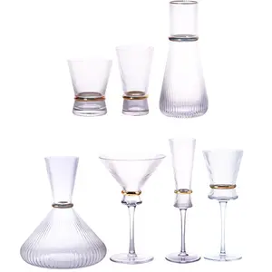 Altın parti şarap bardakları set kupalar ile OEM yaratıcı cam bardak toptan dekorasyon