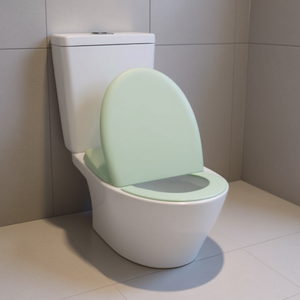Homeera Toilet Seat 35.5*46*5.5cm Morandi Green PP Round Closed Front For Toilet - Product Image 2