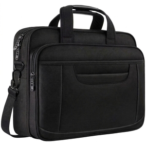 Sac de messager pour hommes, sac personnalisé noir, étui classique pour <span class=keywords><strong>avocat</strong></span> de bureau d'affaires, vente en gros - Product Image 1