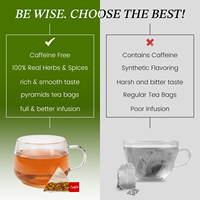 Sachets de tisane aux herbes de camomille, menthe poivrée et mandarine, 28 unités, sans caféine, emballés individuellement, pour la relaxation