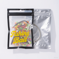 Sacs en plastique PE recyclables à trois côtés scellés avec film d'aluminium Mylar avec fermeture éclair pour les fruits de mer et l'agriculture Personnalisable
