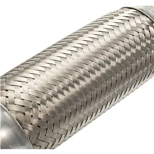 tubo de escape flexível de aço inoxidável com trança externa