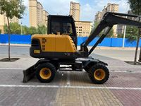 Excavatrice sur pneus d'occasion Volvo EW60 6 tonnes, d'origine Corée, avec ripper, machine de terrassement agricole, pelle hydraulique