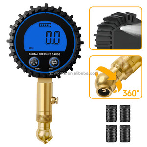 Lốp đo áp suất với không khí Chuck đèn nền <span class=keywords><strong>LCD</strong></span> hiển thị kỹ thuật số đo áp suất không khí cho xe Xe Tải xe đạp - Product Image 1