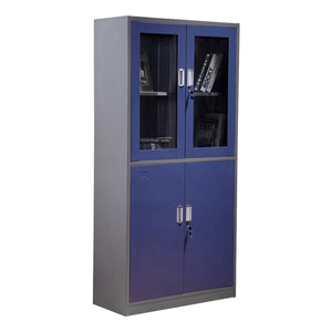 Tủ Kim Loại tủ tập tin với cửa kính và cơ chế khóa chìa khóa để lưu trữ kim loại an toàn - Product Image 6