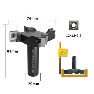 Miaorui 20*76*81L*4T Fresa per scanalature a T con lama rimovibile, per rifilatura del fondo e incisione del legno, OEM - Product Image 2