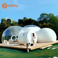 Dôme à bulles transparent gonflable Ceyu, populaire pour le glamping et l'hôtellerie, idéal pour les artistes en ballons et les décorations.