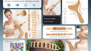 Bestseller Body Shaping Contour ing Cellulite Massage set Holz therapie Massage gerät Rolling Stick - Product Image 2