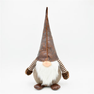 อุปกรณ์ตกแต่งบ้านเทศกาลคริสต์มาสซานตาคลอสเครื่องตกแต่งงานฝีมือสิ่งทอลายหงส์ประดับด้วยโพลีเอสเตอร์ - Product Image 6