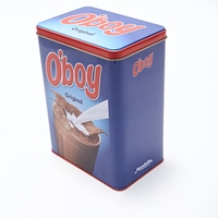 Boîte de chocolat de qualité alimentaire boîte de conserve rectangulaire en métal boîtes personnalisées boîte de chocolat chaud