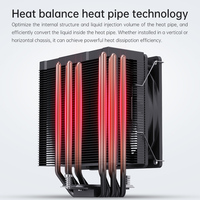 Refroidisseur de processeur Snowman, 6 caloducs, montage renforcé, PWM, roulement à fluide de 120 mm, durable pour processeurs Intel/