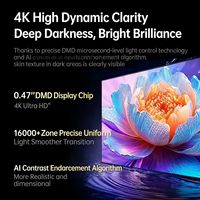 Projecteur laser DLP 4K à courte focale JMGO O3 Pro pour la maison avec Bonfire OS 7, 4 Go de RAM, 64 Go de ROM, portable, luminosité 2600 ISO
