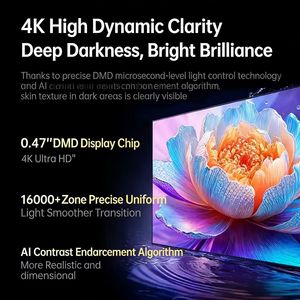 Projecteur laser DLP 4K à courte focale JMGO O3 Pro pour la maison avec Bonfire OS 7, 4 Go de RAM, 64 Go de ROM, portable, luminosité 2600 ISO - Product Image 4