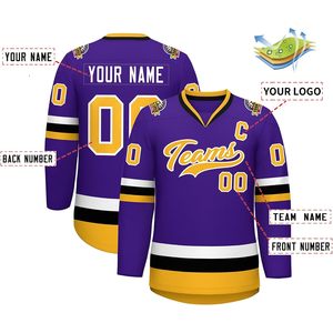 Camiseta de Hockey Personalizada para Hombre, Cuello en V, Sublimada, Absorbe la Humedad, Ropa de Hockey sobre Hielo para Equipos, Número 00 C, Cosida y Personalizada - Product Image 3