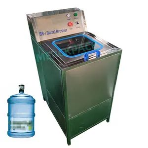 Semi automatic 5 Gallon 18.9L 20L Barrel Jar Bottle Brushing Rinsing Washing Inside Outside Machine Complete Production Line