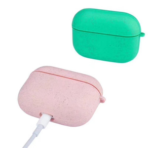 Étui d'écouteurs en paille de blé écologique dégradable pour AirPods <span class=keywords><strong>1</strong></span>/2/3/Pro housse de casque en TPU souple pour Apple <span class=keywords><strong>Air</strong></span> <span class=keywords><strong>Pods</strong></span> 3rd - Product Image 6