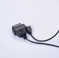 OBDII 16 pines hembra a DB9P hembra con USB J1962Test OBD2 a DB9P Cable USB para interfaz VGA diagnóstico programación DIY