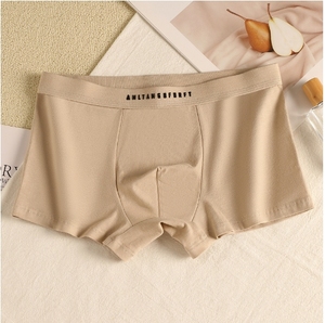 Boxer da uomo di mezza altezza in cotone intimo stile Sexy autunno inverno in maglia slip per ragazzi su misura per vita - Product Image 2