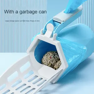 Pelle à litière pour chat multifonctionnelle, écologique, grande capacité, en plastique moderne, tout-en-un, avec bac de rangement pour déjections - Product Image 1