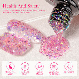 <span class=keywords><strong>Vernis</strong></span> à ongles en gel <span class=keywords><strong>Semi</strong></span> <span class=keywords><strong>Permanent</strong></span> Sequin Golden Glitter Gloss UV LED Nail Art Designs Gel <span class=keywords><strong>Vernis</strong></span> pour les professionnels et l'auto usage - Product Image 2