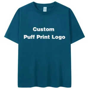 T Shirt Manufacturer Custom Heavy Cotton Foam 3D Puff Print T Shirt Men