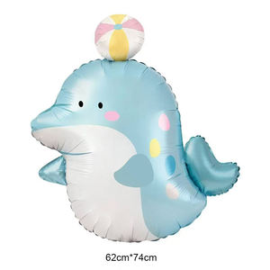 Globos de Aluminio con Diseño de Animales Marinos para Fiestas de Cumpleaños, Decoración de Fiesta, Tiburón, Cangrejo, Pez Diablo, Dibujos Animados - Product Image 2