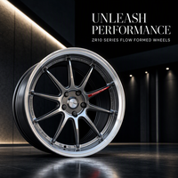 Jantes en alliage DQ022 18x8,5 pouces ZR10 Hyper Black Machined Lip 5x108 5x112 PCD, jantes sport pour voitures particulières